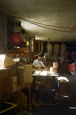 Helmut Bischof in his workshop in Vorarlberg
