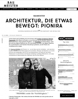 Baumeister magazine PIONIRA article